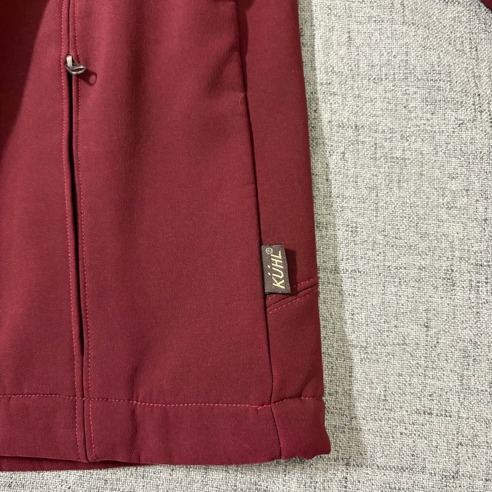 Kuhl Softshell Jacket Women Small Burgundy Heart Floral Embroidered Hooded - Picture 7 of 10